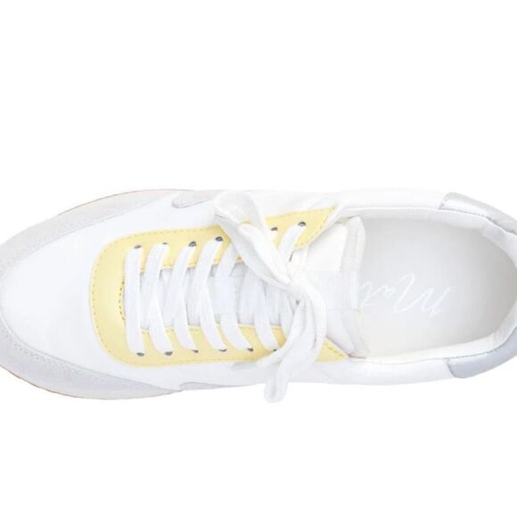 New Anthropologie Beach Matisse Farrah Retro Lace Up Sneakers, 7.5, Yellow Pink - Picture 4 of 9